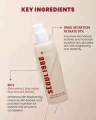 KSECRET | SEOUL1988 Essence Snail Mucin 97% + Rice 100ml