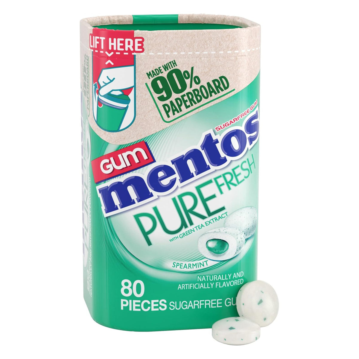 Mentos | Pure Fresh Spearmint Sugar Free Chewing Gum 80 pcs