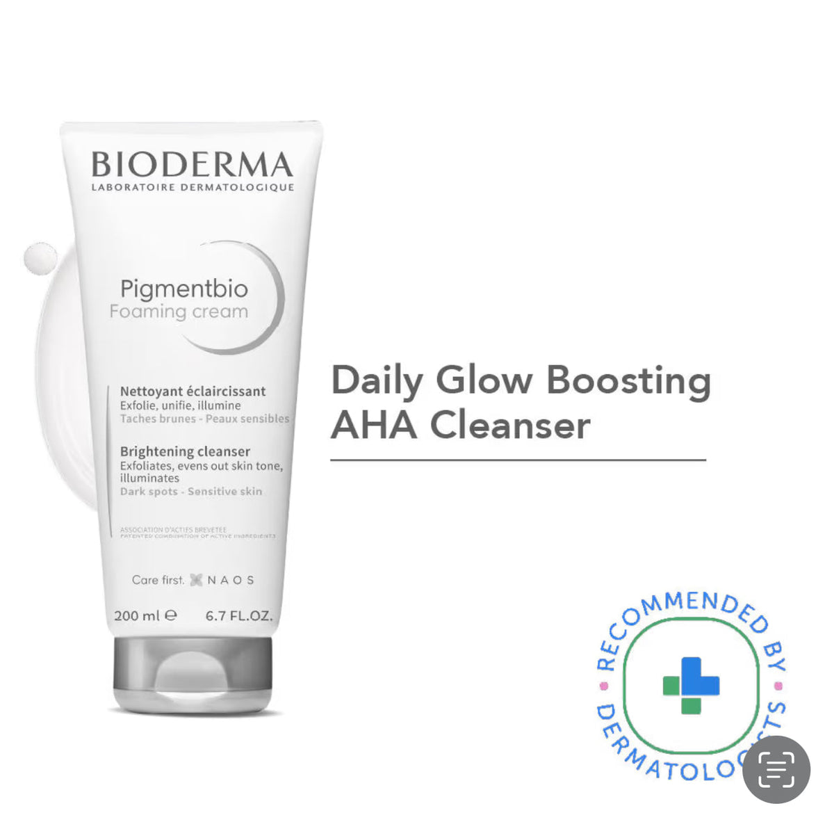 Bioderma | Pigmentbio cream foam cleanser | بايوديرما غسول كريمي لتفتيح البشرة و محاربة التصبغات