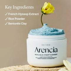 Arencia | Blue Hyssop Rice Mochi Cleanser 120g