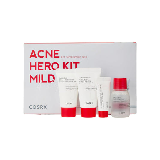 COSRX | Acne Hero Mild 4-Step Kit | كوزركس كت رباعي مناسب للبشرة المعرضة للحبوب