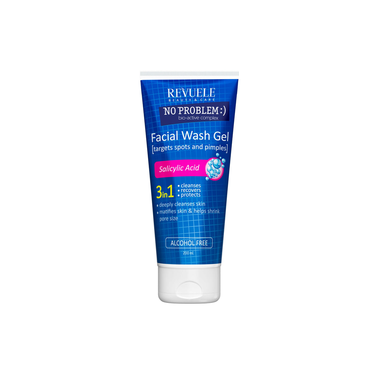 REVUELE | No Problem Washing Gel with Salicylic Acid | ريفيولي نو بروبلم غسول جل رغوي بالسالسلك اسد