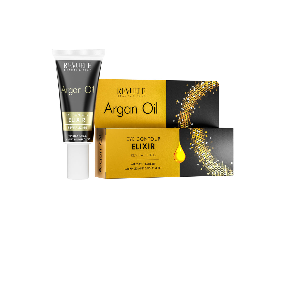 REVUELE | ARGAN OIL Eye Contour Elixir Revitalizing | ريفيولي زيت الاركان تجديد و شد منطقة حول العين