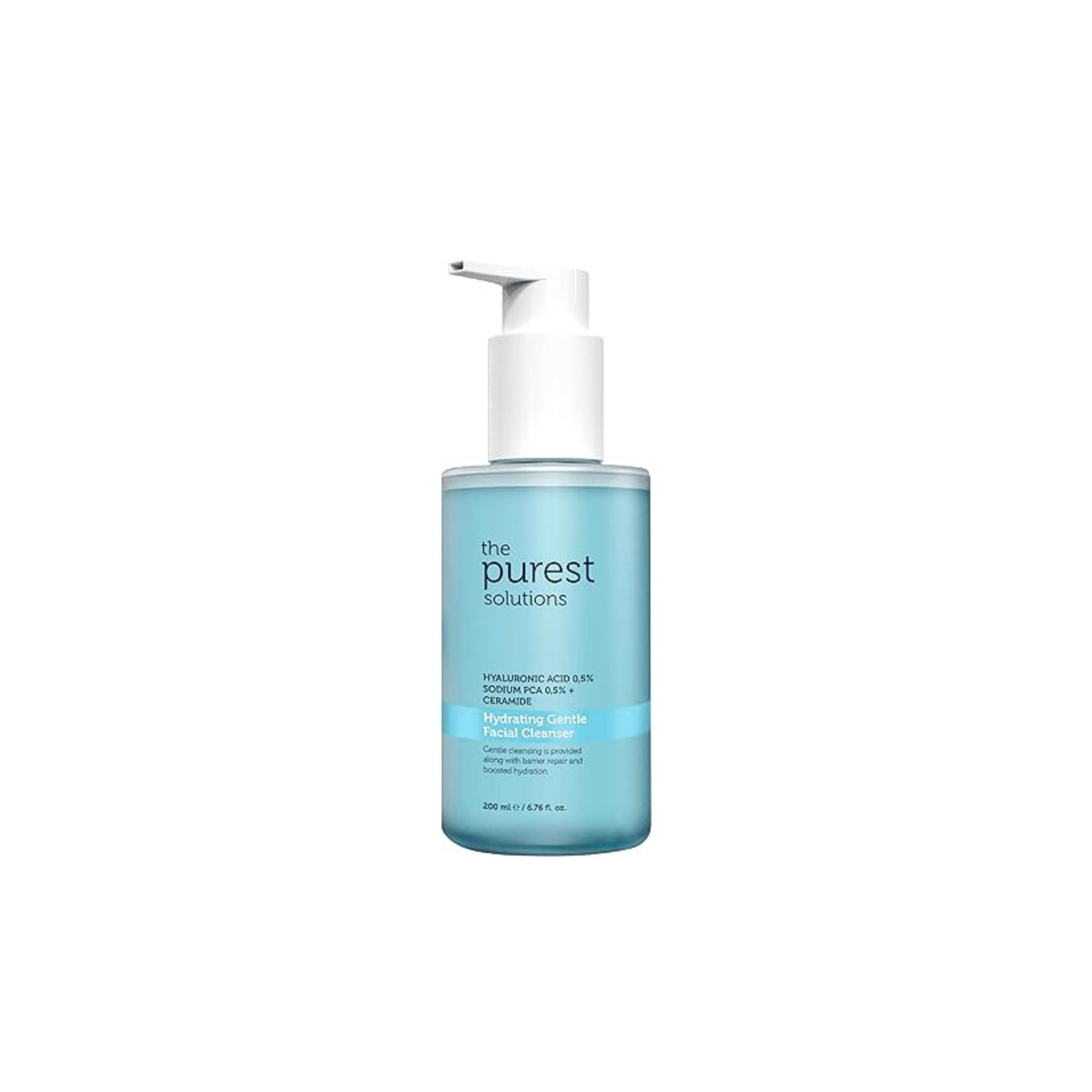 The Purest Solutions | Hydrating Gentle Facial Cleanser%0,5 Hyaluronic Acid %0.5 Sodium PCA + Ceramide - 200 ML | ذا بيورست غسول مرطب بالهالورونك اسد و السيراميدات